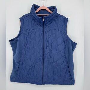 Columbia Women's Dusty Purple Quilted Zip Up Vest Plus Size 3X